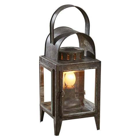 Oil Lantern with Beveled Glass
