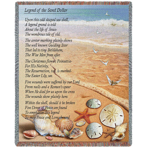 Legend of the Sand Dollar Woven Throw
