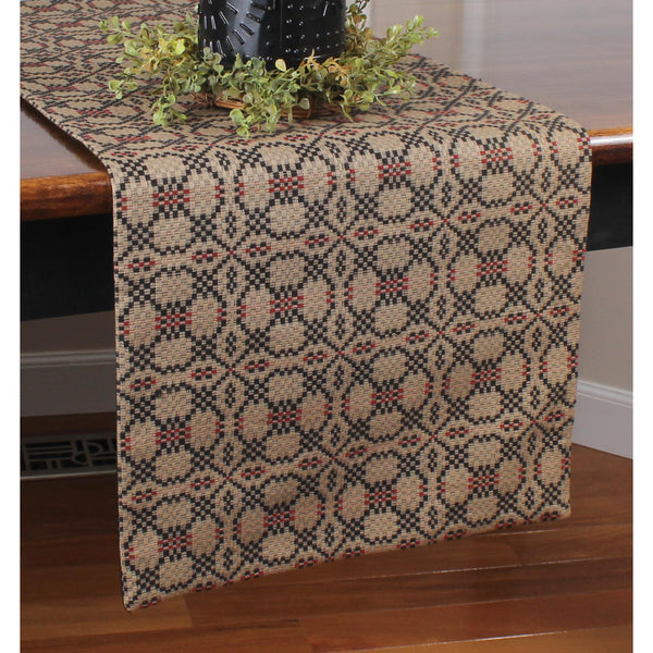 Kendall Jacquard Black Table Toppers