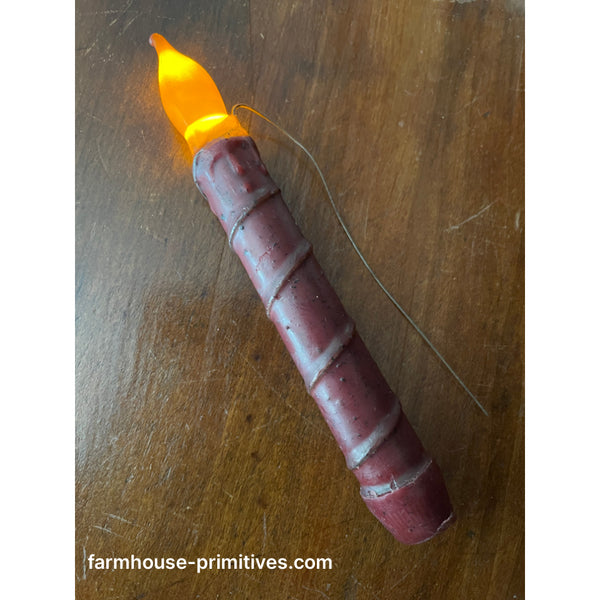 6.5 inch Cranberry Hanging Timer Candle