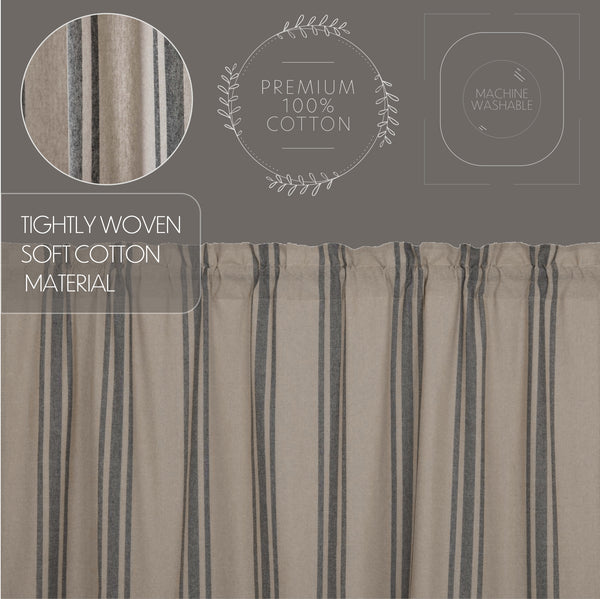 Grain Sack Charcoal Stripe Curtains STYLE CHOICE