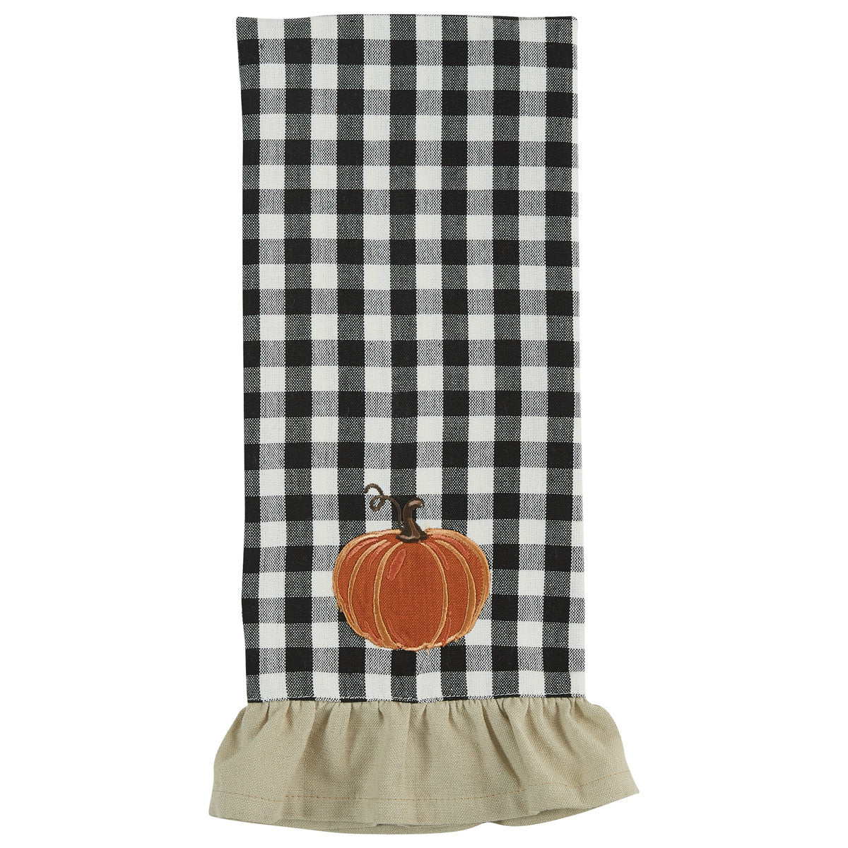 Farmhouse Black and Cream Checkered Kitchen Towel Set