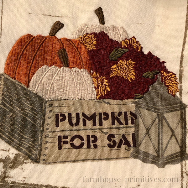Crate of Pumpkins Dish Towel - Farmhouse-Primitives