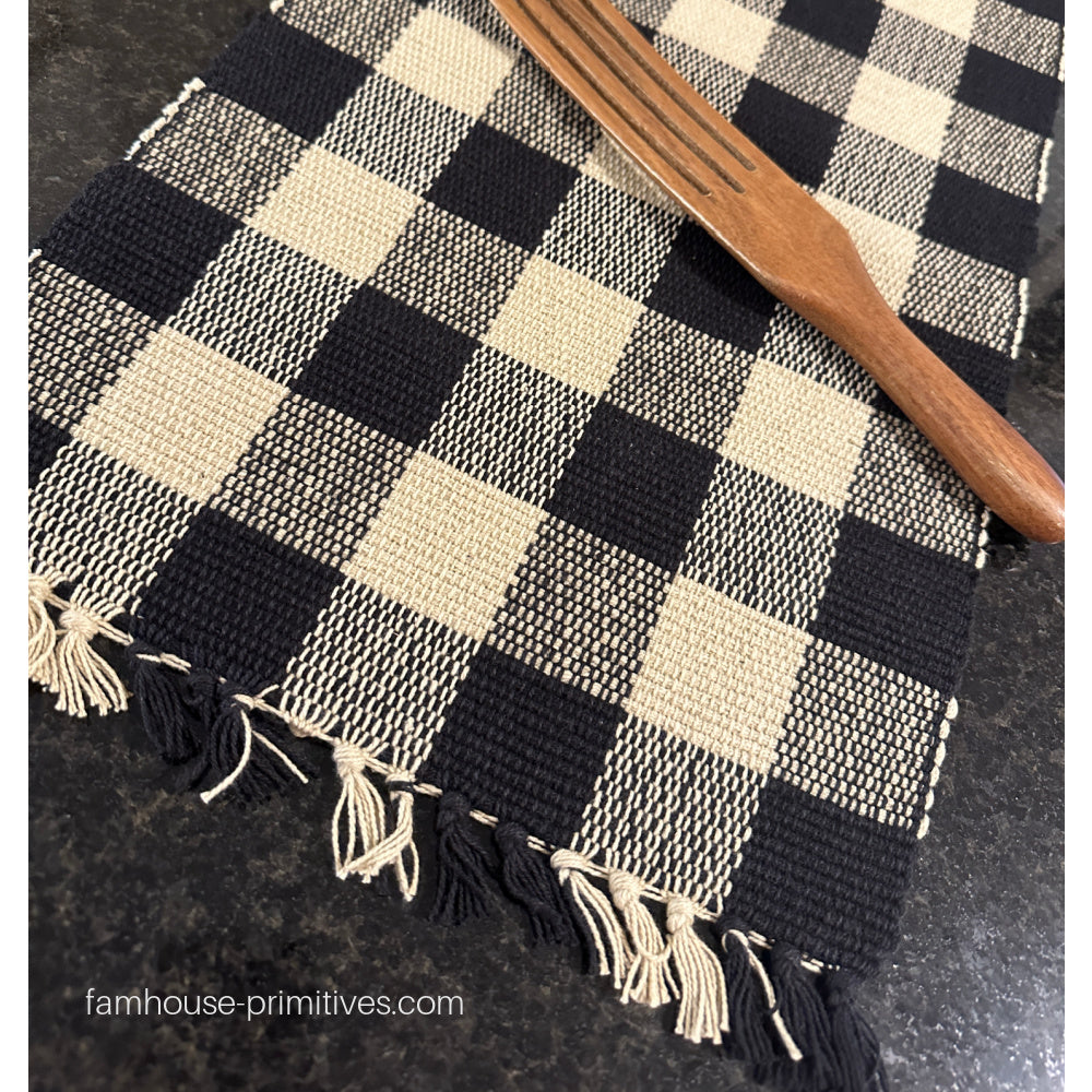 wicklow table runner black and cream