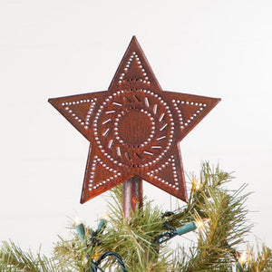 Rustic Tin Tree Topper Star
