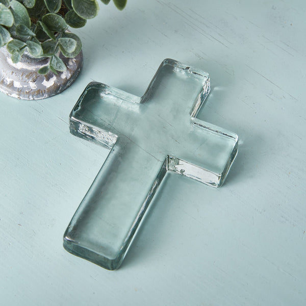 Blocked Glass Cross of Faith