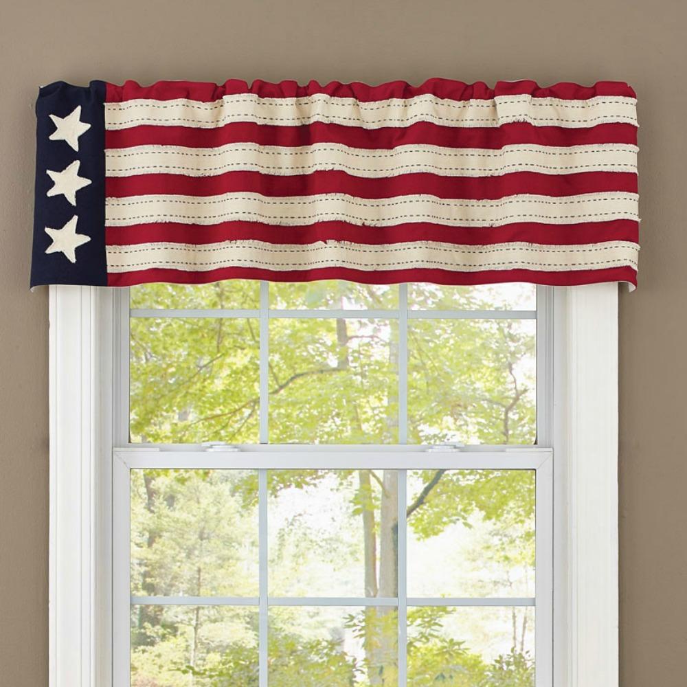 Star Spangled Window Valance – Farmhouse-Primitives