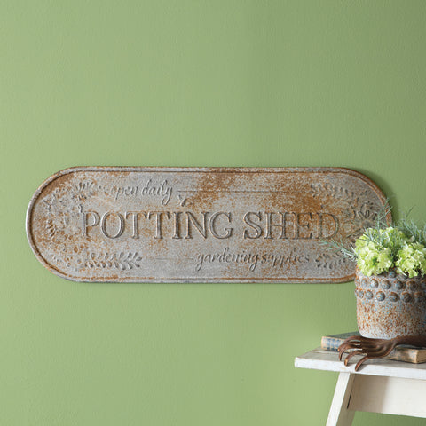 Potting Shed Rustic Sign