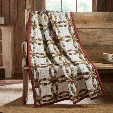 Wedding Ring Quilted Throw