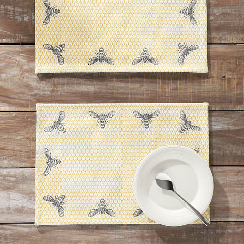 bee motif placemats and coordinates
