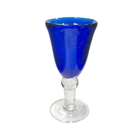 Cobalt Blue Baluster Wine Glass