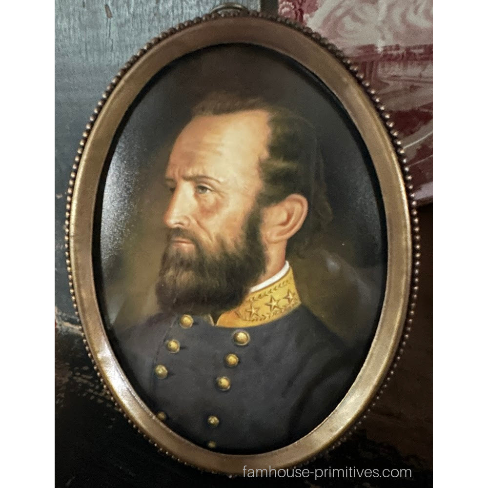General "Stonewall" Jackson Brass Oval