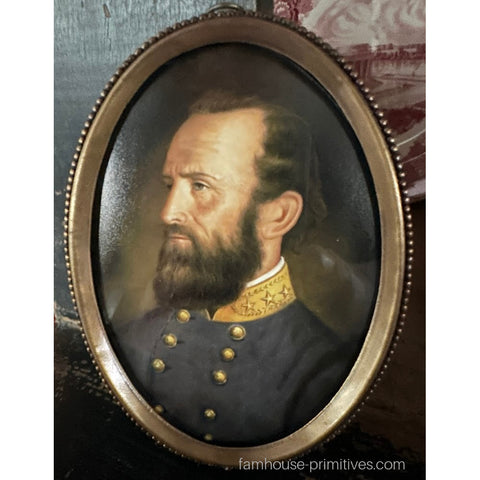 General "Stonewall" Jackson Brass Oval