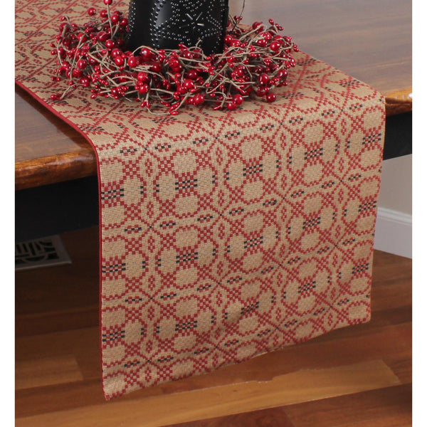 Kendall Jacquard Barn Red Table Toppers
