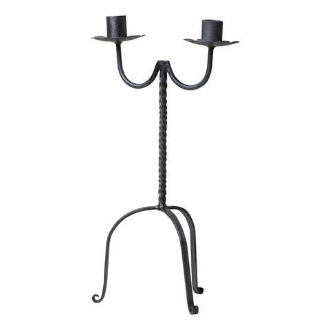 Double Twisted Taper Iron Candleholder