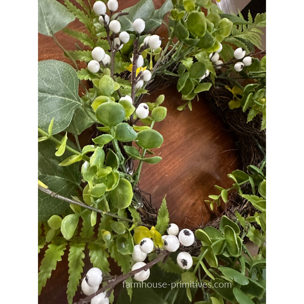 Mixed Foliage Wreath Candle Ring