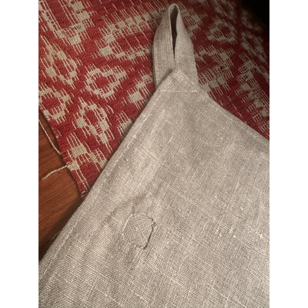 Linen Tab Towel with Patches