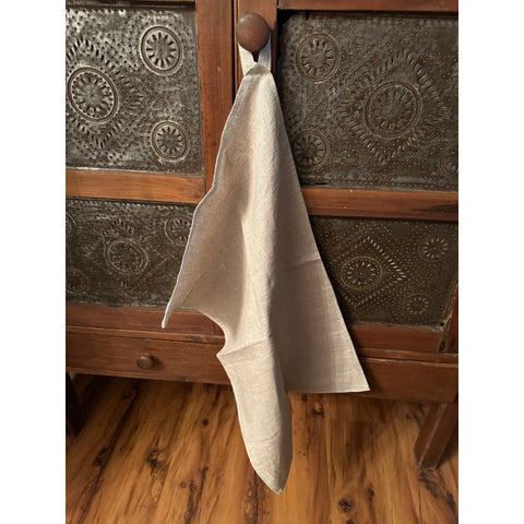 Linen Tab Towel with Patches