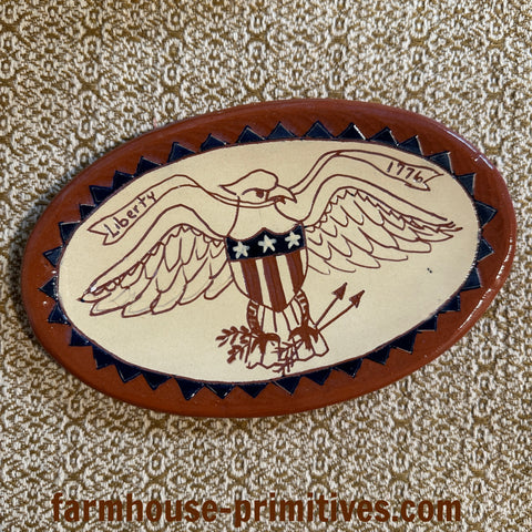 Eagle 'n Shield Oval Plate