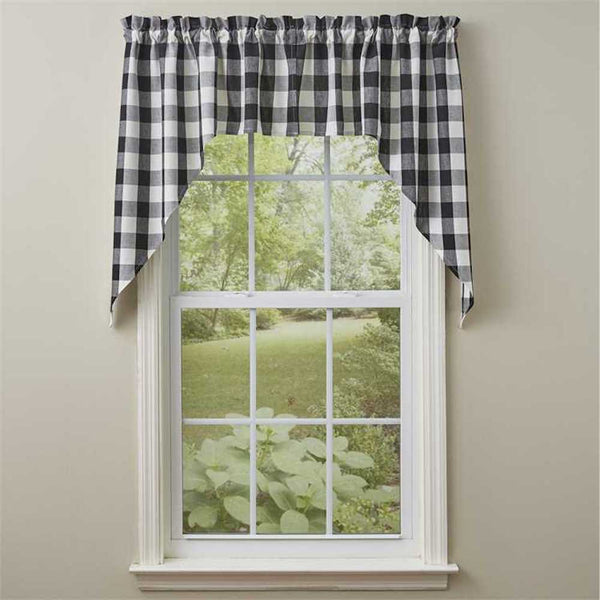 Wicklow Black and Cream Curtains - Farmhouse-Primitives