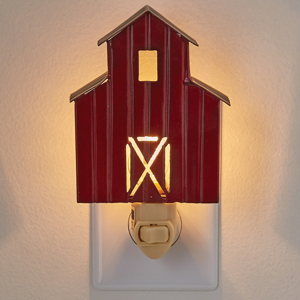 Red Barn Night Light - Farmhouse-Primitives