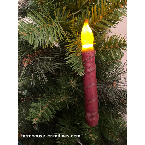 6.5 inch Cranberry Hanging Timer Candle
