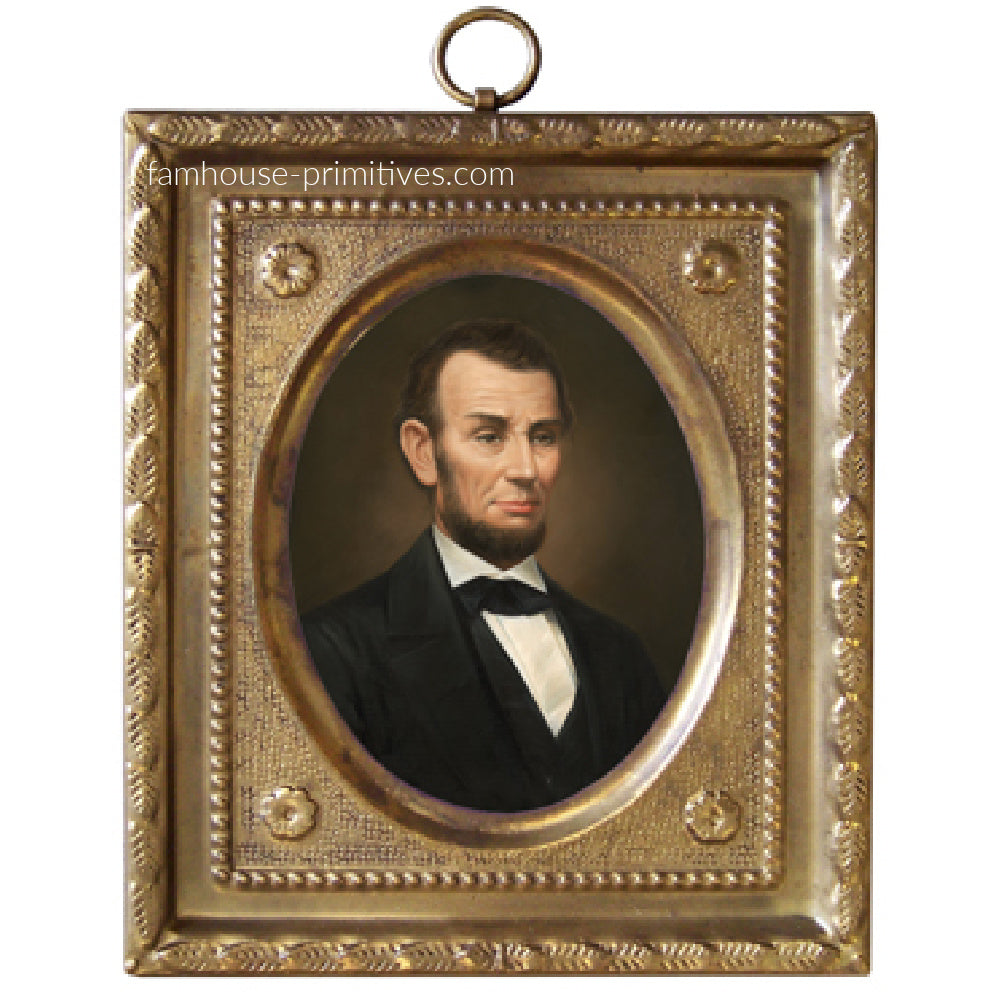 Lincoln framed in Brass - Farmhouse-Primitives