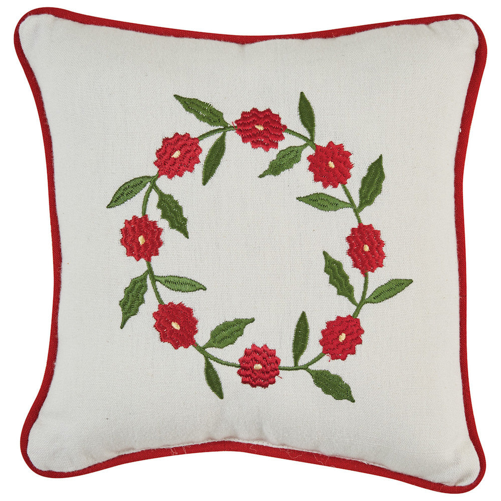 Greenhow Tartan Wreath Pillow - Farmhouse-Primitives
