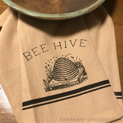 Bee Happy Dish Towel – Farmhouse-Primitives
