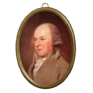 John Adams in Oval Frame - Farmhouse-Primitives