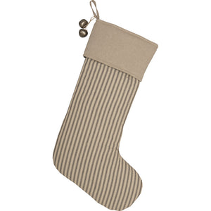 Ticking Stocking in Charcoal - Farmhouse-Primitives