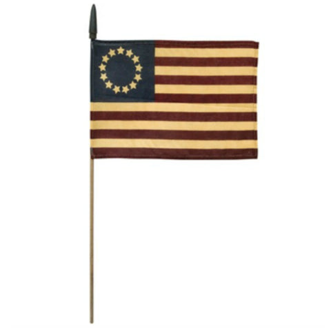 Betsy Ross Stick Flag 18" SET/3 - Farmhouse-Primitives