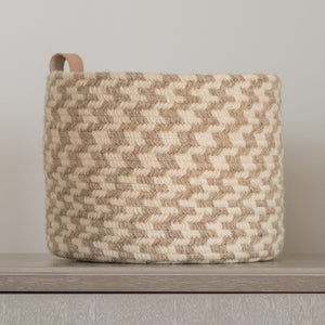 wool basket leather ear