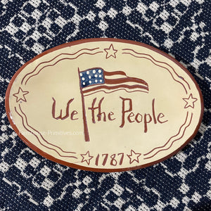 We the People 1787 Redware Oval Plate - Farmhouse-Primitives