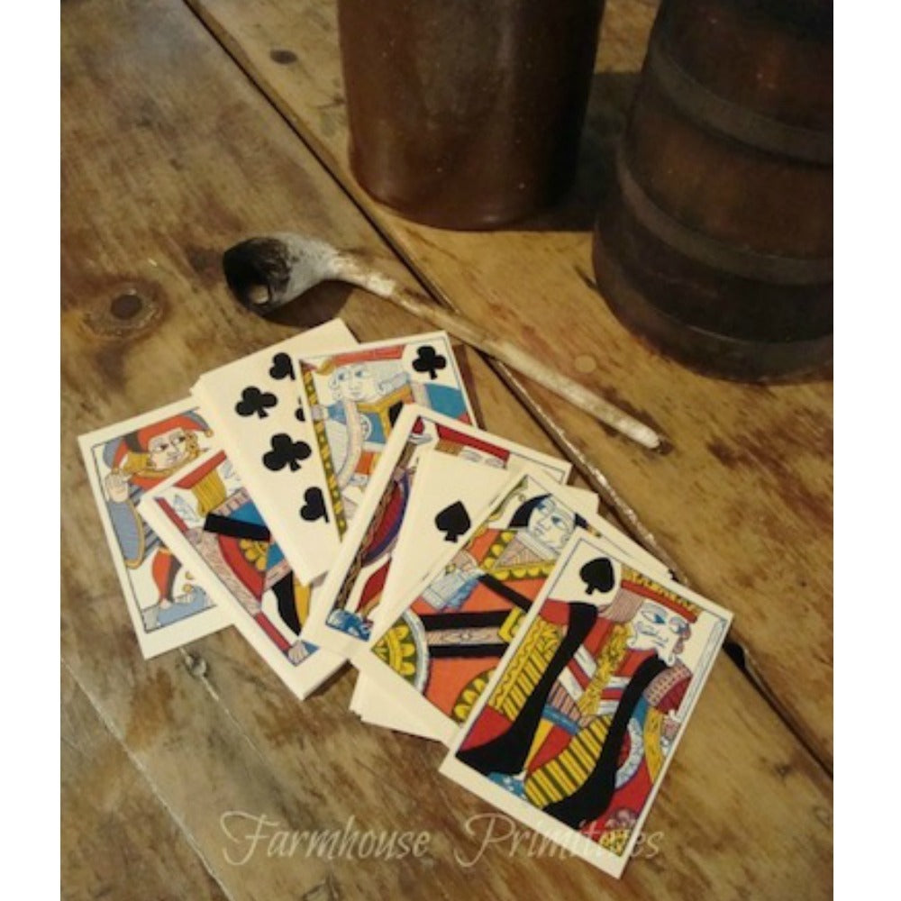 18th Century Playing Cards - Farmhouse-Primitives