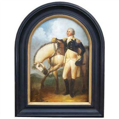 George Washington with Horse in Tombstone Frame - Farmhouse-Primitives
