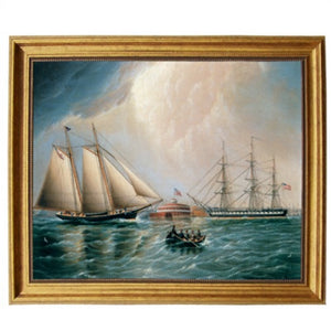 Yacht America in New York Harbor SPECIAL ORDER - Farmhouse-Primitives