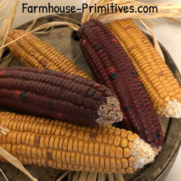Burgundy Indian Corn - Farmhouse-Primitives