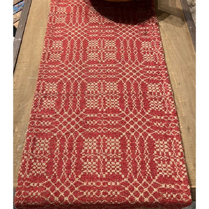 Nantucket Weave Red/Tan Table Textiles