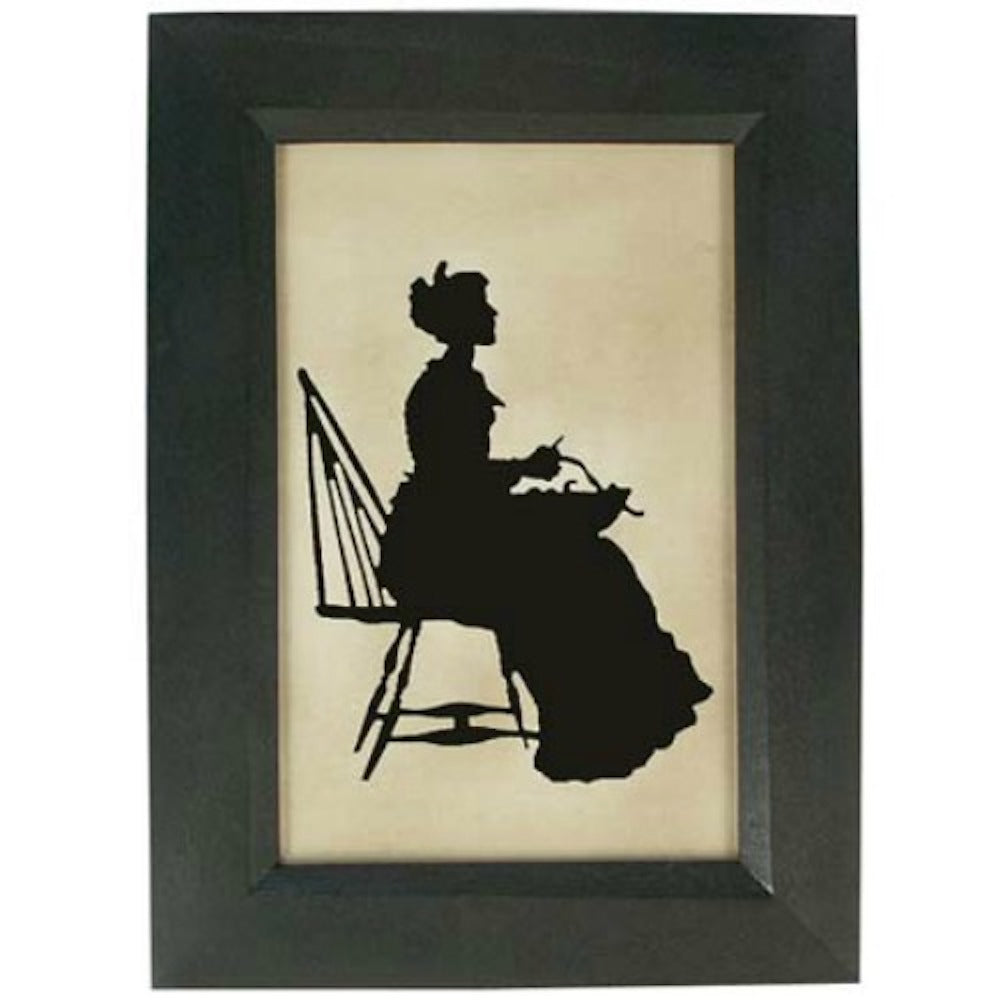 Woman in Windsor Chair Silhouette - Farmhouse-Primitives