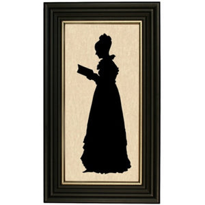 Woman with Book Silhouette - Farmhouse-Primitives