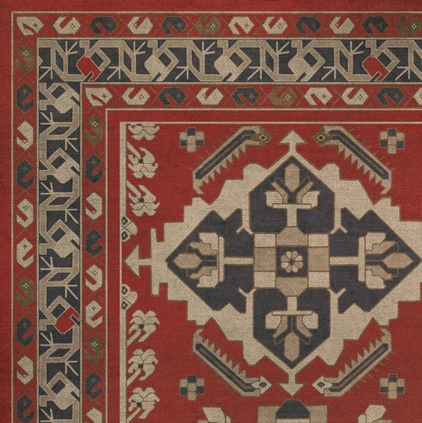 Persian Bazaar Hamadan Floorcloth COLOR CHOICE