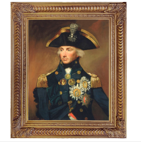 British Rear Admiral Sir Horatio Nelson Framed Canvas Print