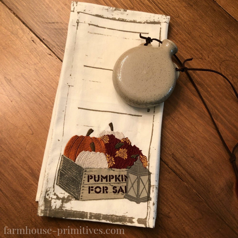 Crate of Pumpkins Dish Towel - Farmhouse-Primitives