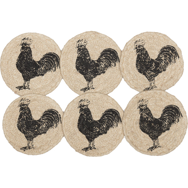 Sawyer Mill Rooster Coaster SET - Farmhouse-Primitives