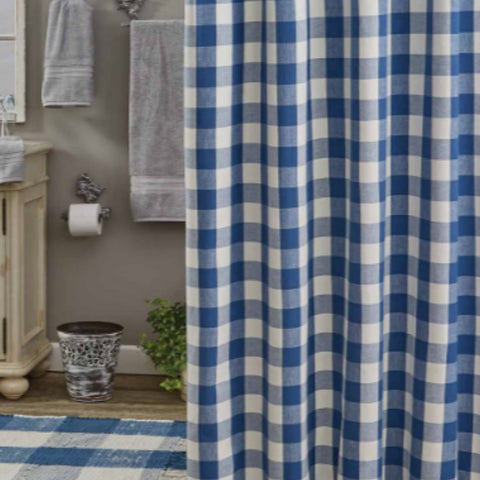 Wicklow China Blue Shower Curtain - Farmhouse-Primitives