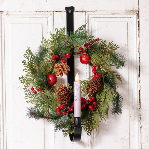Wall Mount Wreath and Candleholder Strap - Farmhouse-Primitives