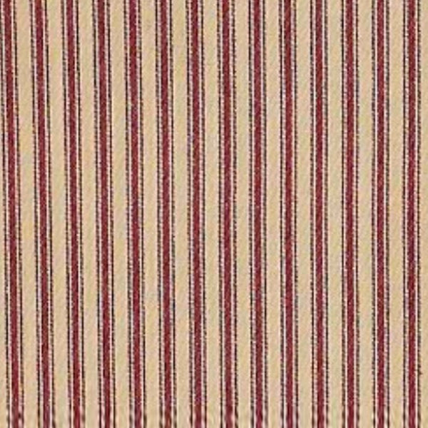 York Red Tick Stripe Shower Curtain - Farmhouse-Primitives