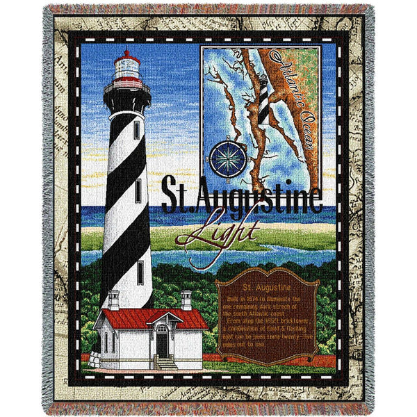 Lighthouses Woven Throw DESIGN CHOICE - Farmhouse-Primitives