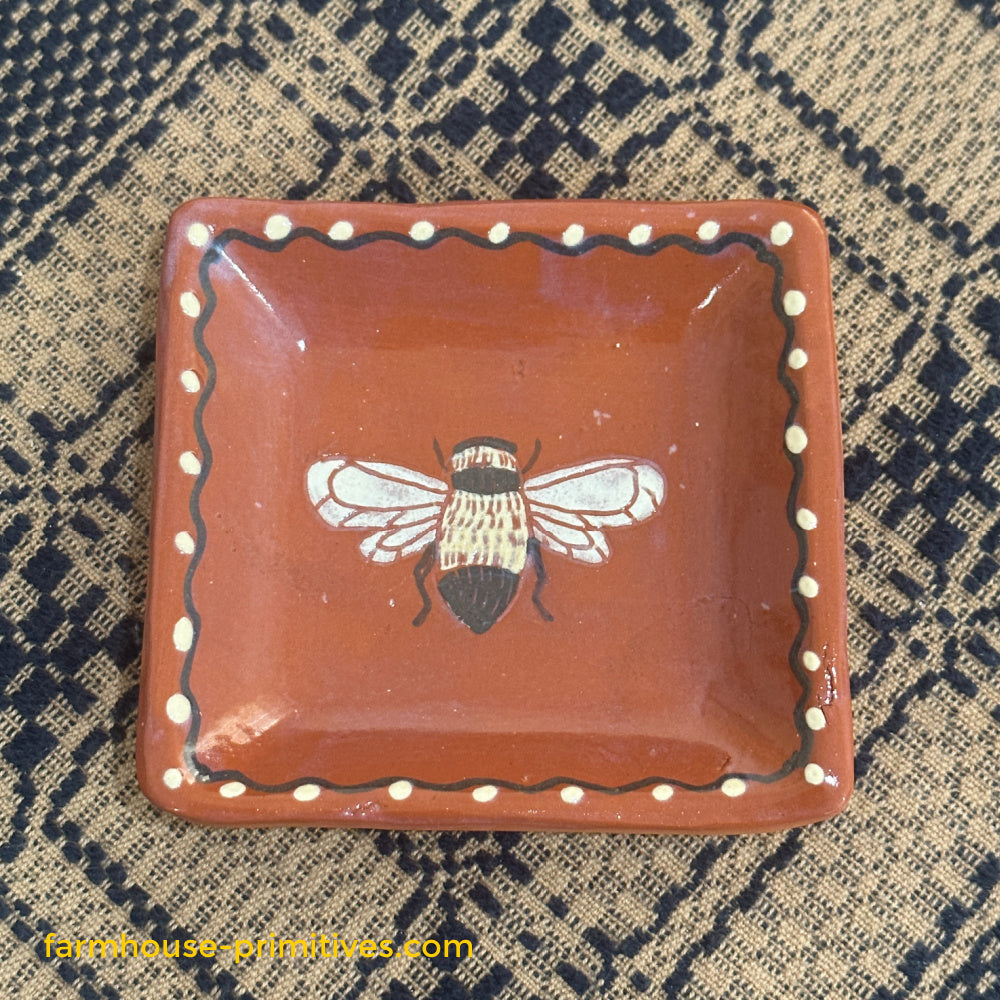 Redware Bee Plate